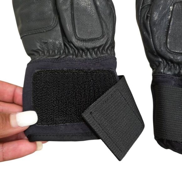 POC Palm X Mitten Gloves Men's Small Black Leather Hook & Loop Warm Waterproof - Picture 5 of 6